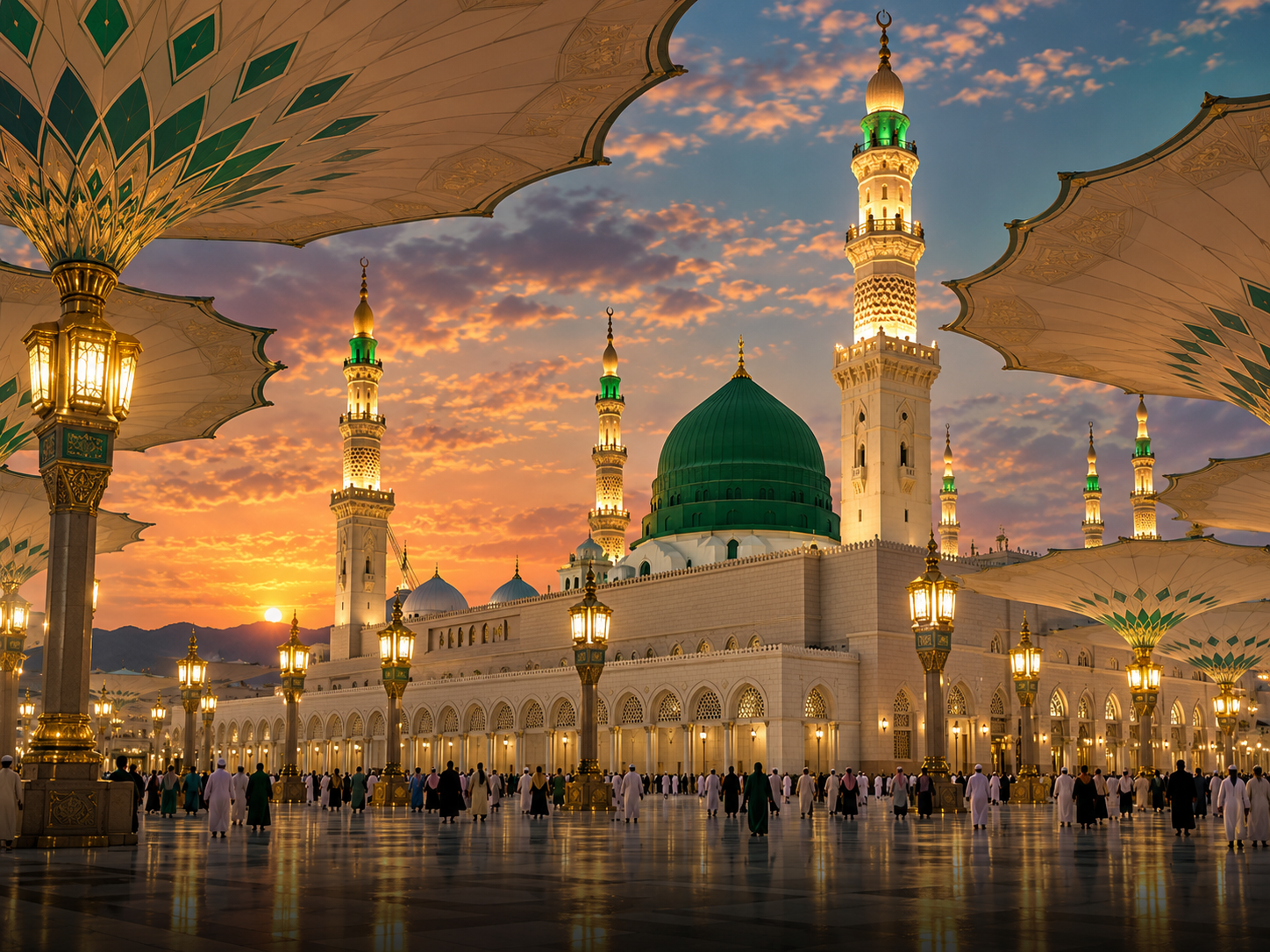 Masjid an-Nabawi at Ramadan twilight